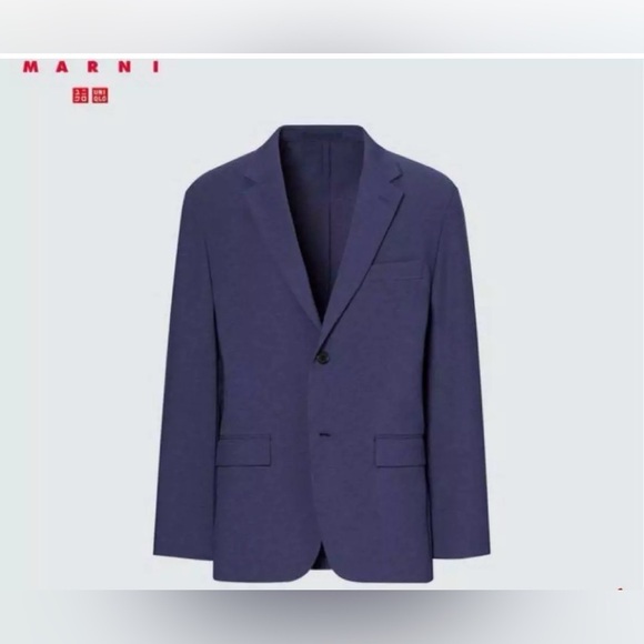 Uniqlo x Marni Men’s Tailored Navy Blue Blazer size Small